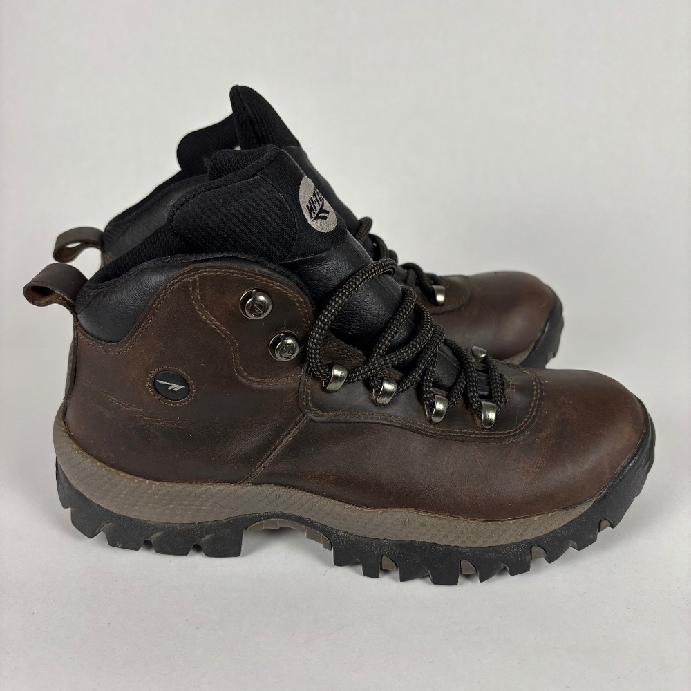 Hi-Tec Brown and Black Leather Rugged Outdoor Boots, Work/Hike with Durable Sole